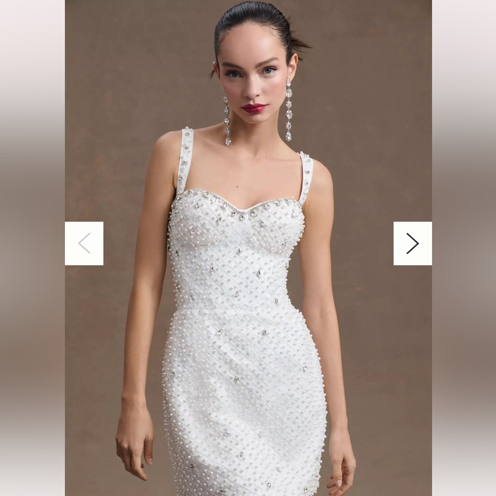 Morphine Fashion Hypnotized Pearl &
Crystal Bustier Mini Dress